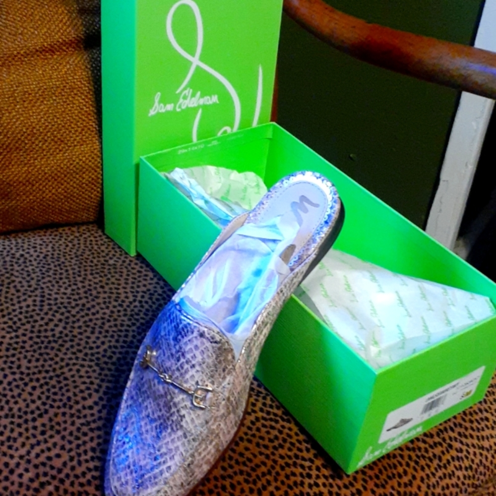 Snake skin mules